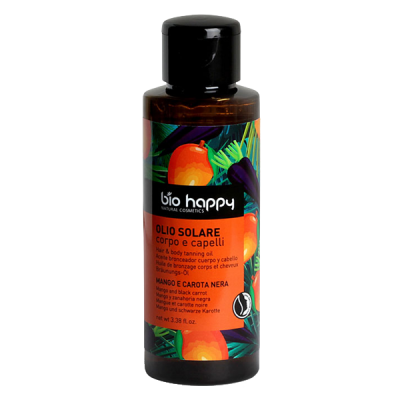 Bio Happy olio solare corpo e capelli mango e carota (100ml)